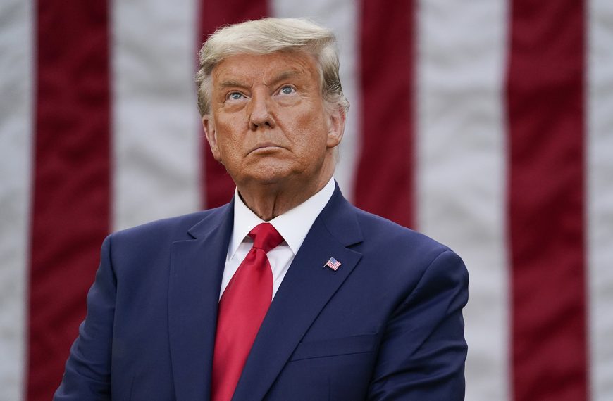 President Donald Trump listens during an event on Operation Warp Speed in the Rose Garden of the White House, Friday, Nov. 13, 2020, in Washington.