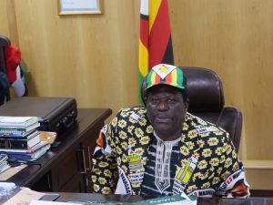 Home 8 ZANU PF National Political Commissar Mike Bimha speaking at a press conference in Harare on Friday 17th March 2023.