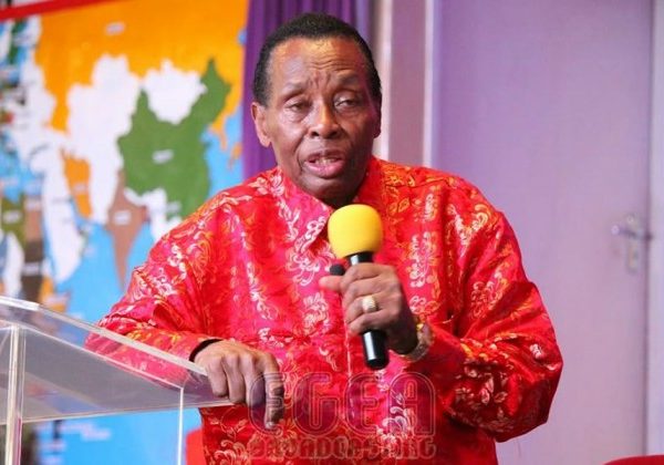 Home 142 ZAOGA founder Ezekiel Guti preaching to congregates during a church service in Harare, Zimbabwe.