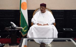 Niger president Mohamed Bazoum at a state event recently.