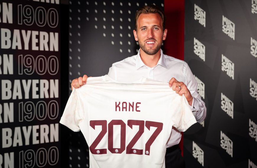 Harry Kane has signed a four-year deal with Bayern Munich until 2027, the German champions announced on 12 August 2023.
