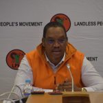 Namibian opposition leader Bernadus Swartbooi addressing the media in Windhoek recently.