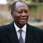 President of the Ivory Coast Alassane Dramane Ouattara arrives for an EU Africa Summit on February 17, 2022 in Brussels, Belgium.