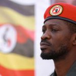 A file photo showing Ugandan opposition leader and singer Robert Kyagulanyi Ssentamu, known as Bobi Wine, after his arrival to address Ugandans living in South Africa at the sports ground in Germiston, southeast of Johannesburg, South Africa on October 3, 2023. © Siphiwe Sibeko, Reuters