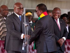 DRC President Tshisekedi and South African president Ramaphosa attended Mnangagwa's inauguration in September despite SADC observers dismissing the poll as fraudulent