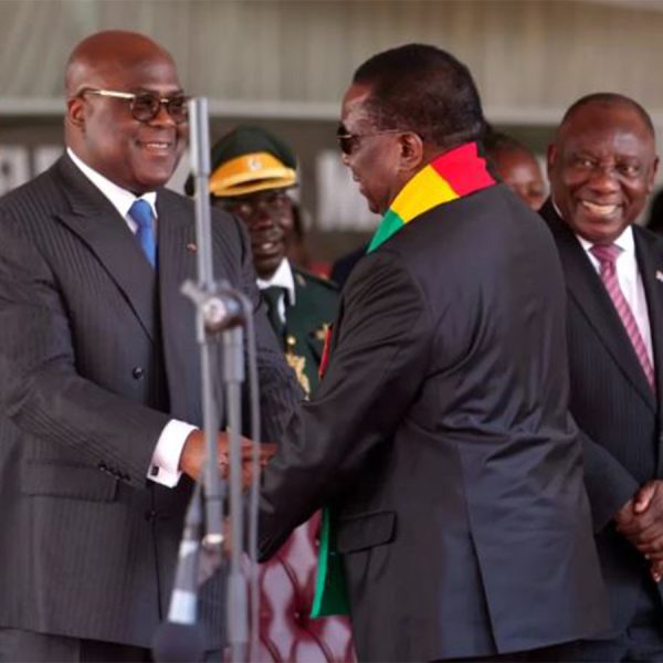 Home 3 DRC President Tshisekedi and South African president Ramaphosa attended Mnangagwa's inauguration in September despite SADC observers dismissing the poll as fraudulent