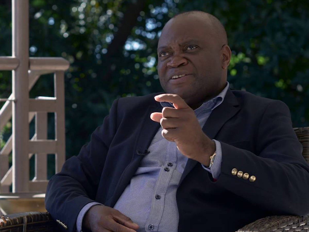 Border Timbers chairman Elias Hwenga speaking during an interview recently.