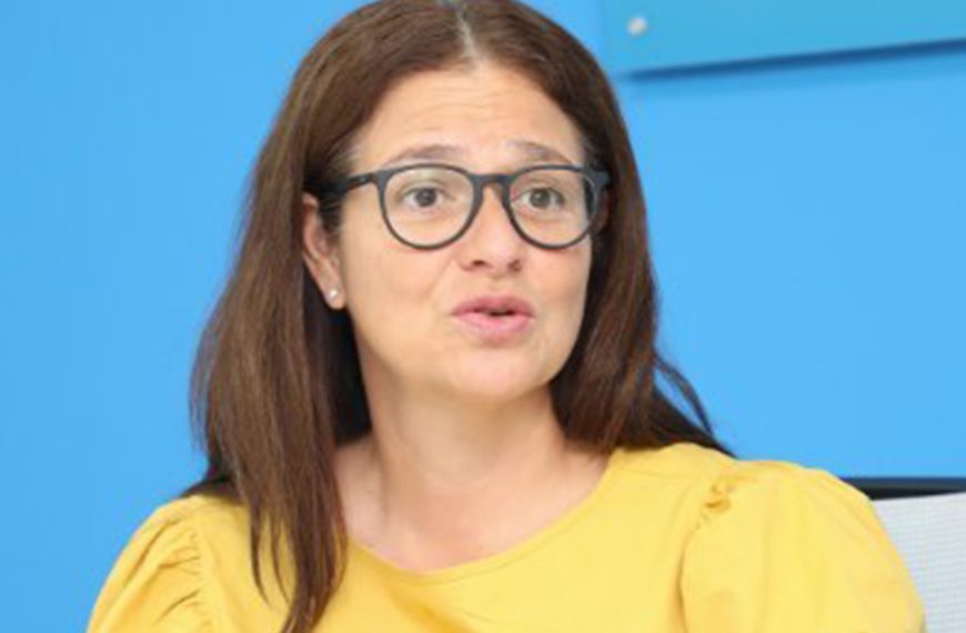 World Bank official Eneida Fernandes speaking during a round table discussion on developmental matters affecting Africa.