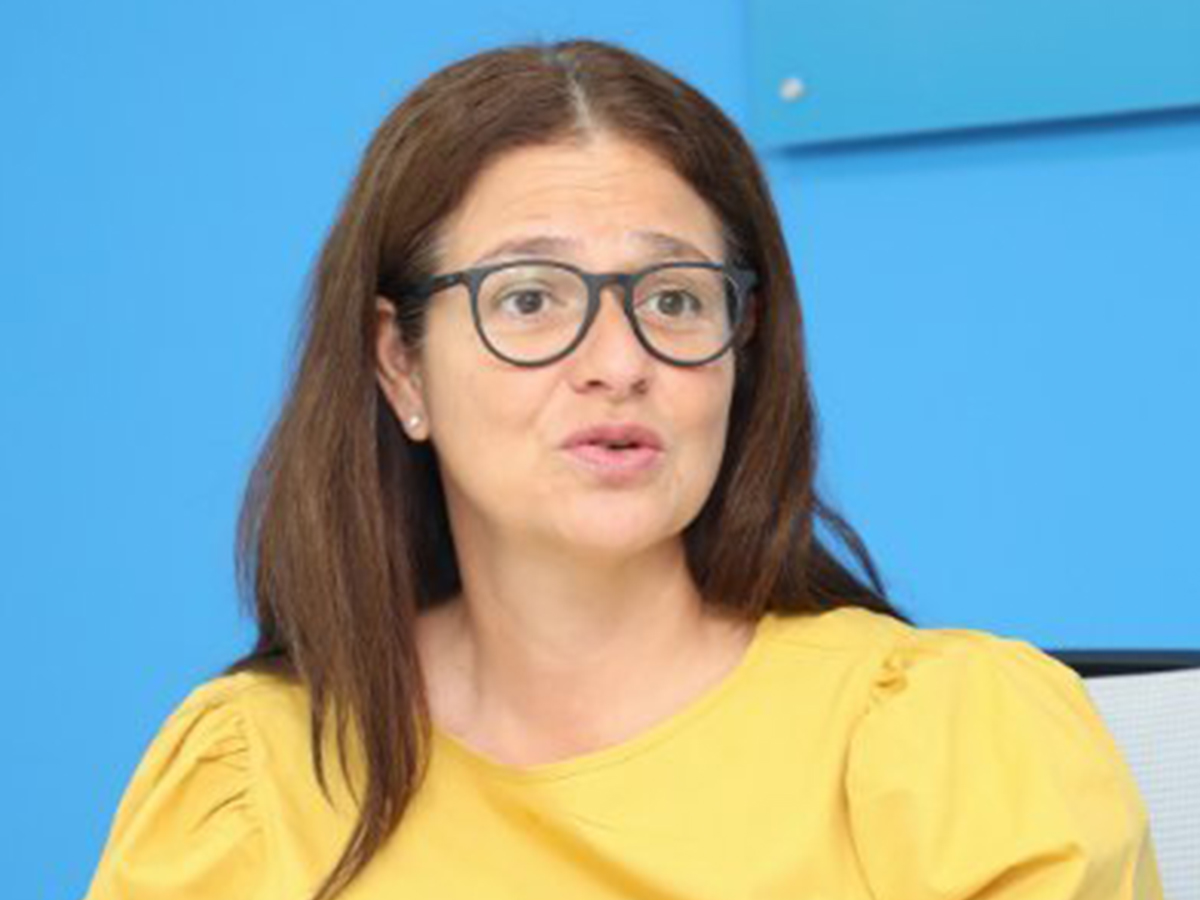 World Bank official Eneida Fernandes speaking during a round table discussion on developmental matters affecting Africa.