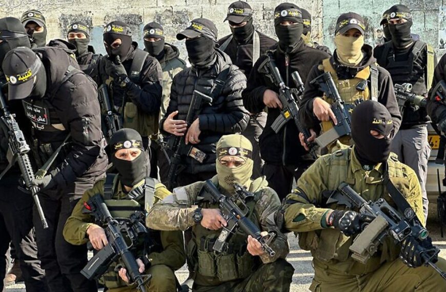 An undated image of members of the Hamas Jenin Battalion, a terror group comprising members of different Palestinian armed factions, most prominently Palestinian Islamic Jihad. (Telegram/used in accordance with Clause 27a of the Copyright Law)