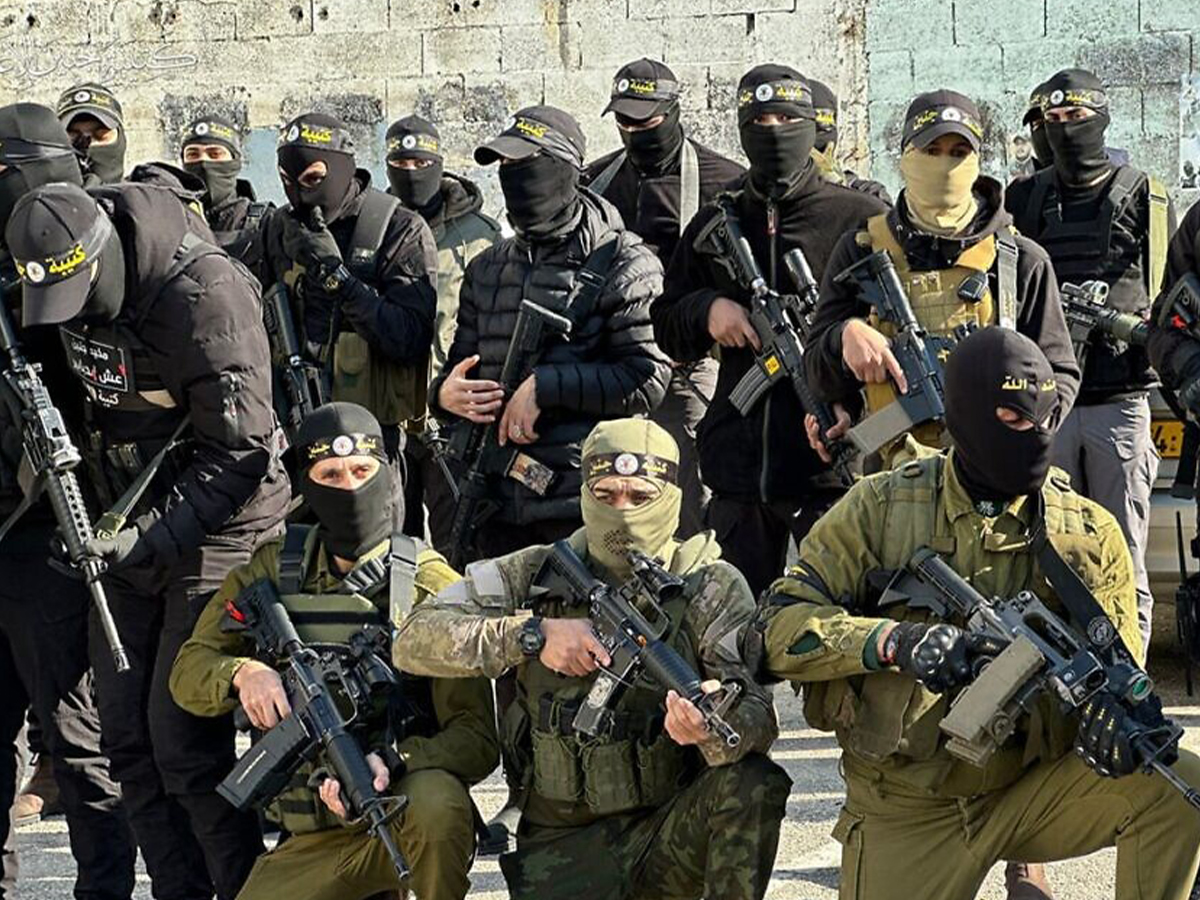 An undated image of members of the Hamas Jenin Battalion, a terror group comprising members of different Palestinian armed factions, most prominently Palestinian Islamic Jihad. (Telegram/used in accordance with Clause 27a of the Copyright Law)