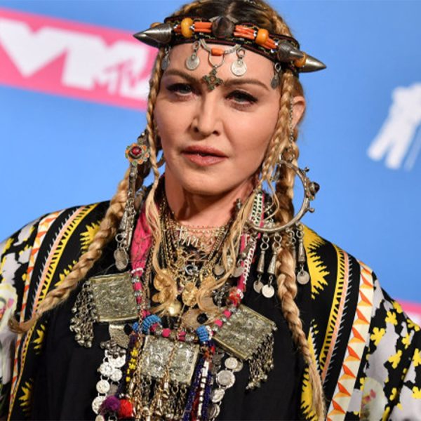 Madonna poses in the press room at the 2018 MTV Video Music Awards at Radio City Music Hall on August 20, 2018 in New York City.