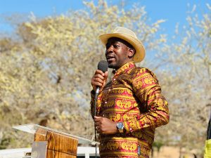 Citizens Coalition for Change president Nelson Chamisa addressing a rally in Sanyati on 27th July 2023 ahead of Zimbabwe general elections