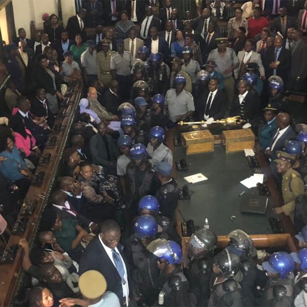 Home 138 Chaos erupts as anti-riot police remove CCC MPs from Zimbabwean parliament