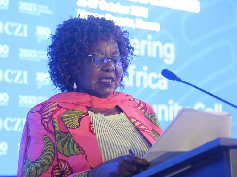 Industry and Commerce minister Sithembiso Nyoni addressing delegates at the Confederation of Zimbabwe Industries (CZI) 2023 annual congress in Harare on 26th October 2023.