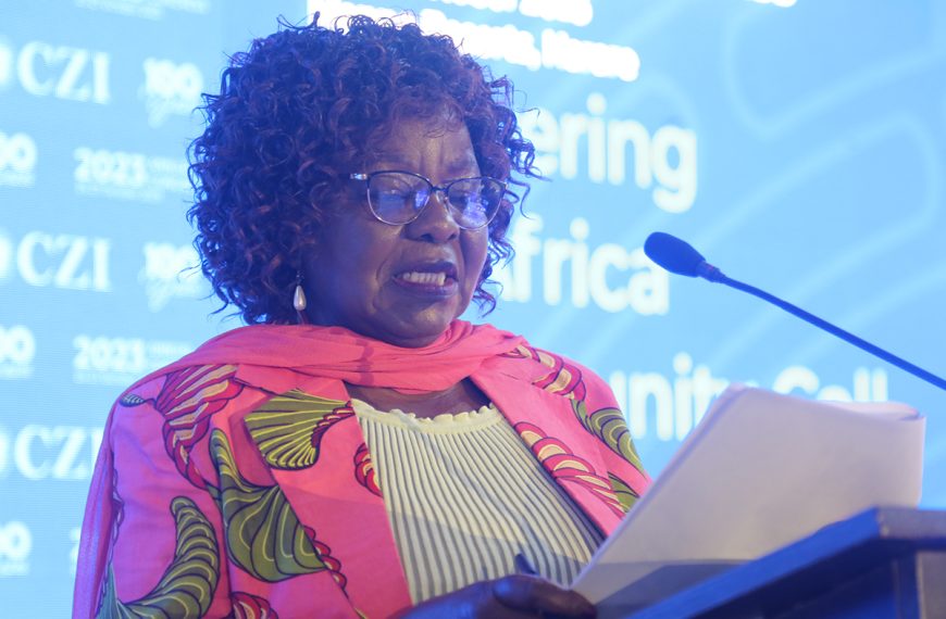 Industry and Commerce minister Sithembiso Nyoni addressing delegates at the Confederation of Zimbabwe Industries (CZI) 2023 annual congress in Harare on 26th October 2023.