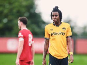 19 year old talented Zimbabwe midfielder Tawanda Chirewa starring for Wolverhampton Wanderers in the English Premier League 2 against Liverpool
