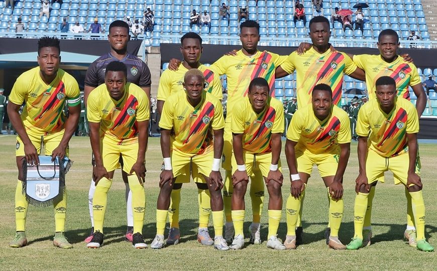 Zimbabwe national team Warriors players pose for a team photo before the match against Botswana on 30th September 2023.