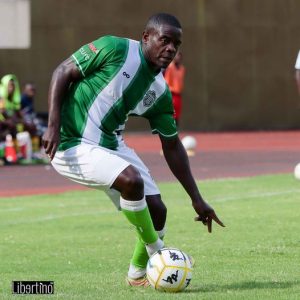 CAPS United player Godknows Murwira in action as Makepekepe played Cranborne Bullets at the National Sports Stadium on Sunday 22nd October 2023