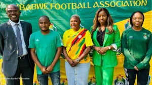 ZIFA Normalisation Committee members (NC chairperson) Lincoln Mutasa, (FIFA Forward Manager) Kudzai Chitima, (NC member) Rosemary Mugadza, (CAF Director of Member Associations) Sarah Mukuna and (NC member) Nyasha Sanyamandwe.