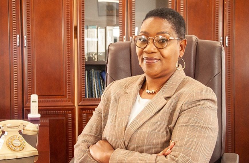 Home 151 Zimbabwe Miners Federation president Henrietta Rushwaya poses for a photo in her office recently.
