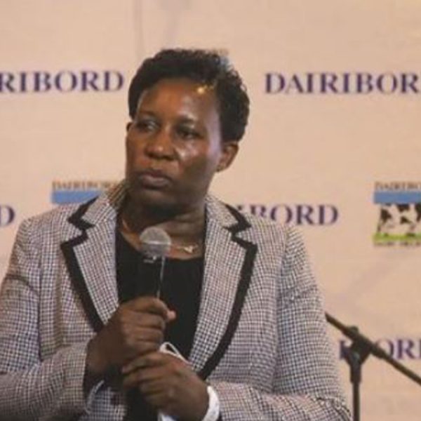 Dairibord Holdings Limited group chief executive officer Mercy Ndoro speaking at the company's event in Harare recently.