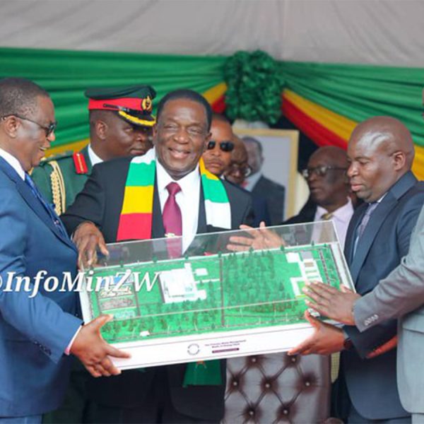 President Mnangagwa and Vice President Constantino Chiwenga at the groundbreaking ceremony of the Pomona Waste to Energy flagship project for Harare on 6th November 2023.