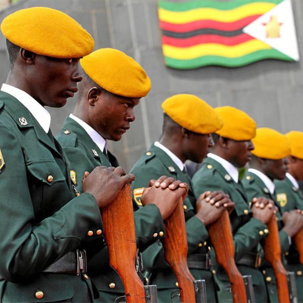 Zimbabwe national army cadres during a national event recently.