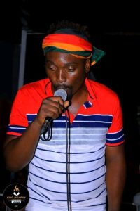 Home 8 Zimdancehall artist Silent Killer during a performance at a show recently.