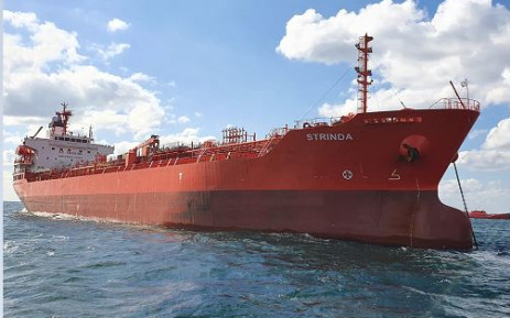 This handout photograph released by AS J Ludwig Mowinckels Rederi on December 12, 2023 shows the Norwegian-flagged chemical tanker the MT Strinda.