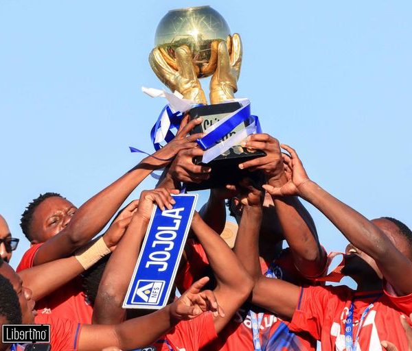 Dynamos players in high spirit after winning the Chibuku Super Cup final against Ngezi Platinum Stars at the Baobab Stadium on Sunday 3rd December 2023.