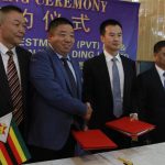 Officials of Chinese firms West International Holding Limited and Labenmon Investors (Pvt) Limited at the signing ceremony.