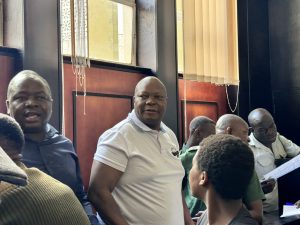Zimbabwe opposition leader Job Sikhala and Godfrey Sithole attending the court in Harare, Zimbabwe on Wednesday 24th January 2024.