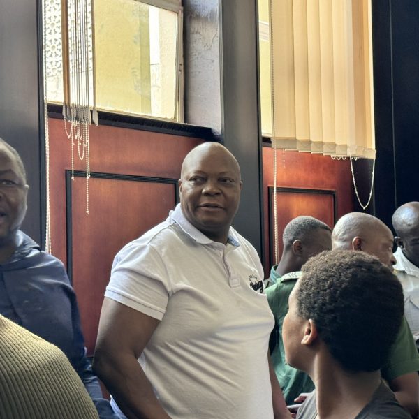 Zimbabwe opposition leader Job Sikhala and Godfrey Sithole attending the court in Harare, Zimbabwe on Wednesday 24th January 2024.