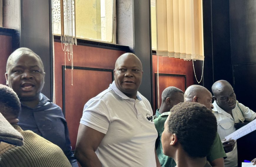 Zimbabwe opposition leader Job Sikhala and Godfrey Sithole attending the court in Harare, Zimbabwe on Wednesday 24th January 2024.