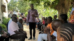 Home 6 Norton member of parliament Richard Tsvangirayi speaking to members of the Citizens Coalition for Change (CCC) in Norton on 28th January 2024.