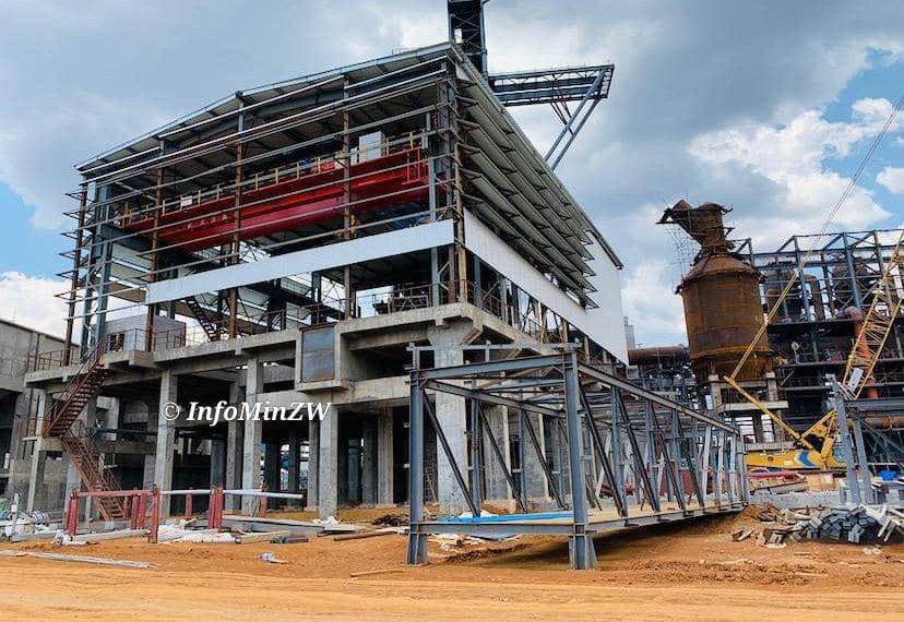 A file photo taken on 22 November 2023 showing the current status of construction of a $1.5 billion steel and iron plant in Manhize by Disco Zimbabwe, a subsidiary of the Chinese iron and steel giant Tsingshan Holdings.