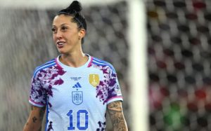 Home 6 Spain midfielder Jennifer Hermoso or Jenni Hermoso looks on during the UEFA Women's Nations League football match between Spain and Switzerland.