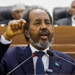 Somalia's President Hassan Sheikh Mohamud addresses parliament regarding the Ethiopia-Somaliland port deal. [Photograph: Feisal Omar/ Reuters]