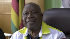 Home 6 ZANU PF spokesperson Christopher Mutsvangwa speaking at a weekly press conference on 28th January 2024 in Harare.