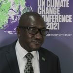 Zambia's Minister of Green Economy and Environment, Collins Nzovu.