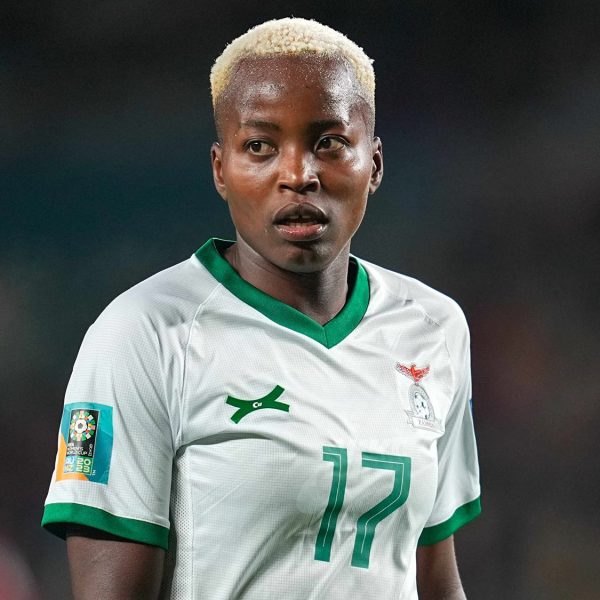Home 166 Zambian striker, Racheal Kundananji in action for the national team recently.