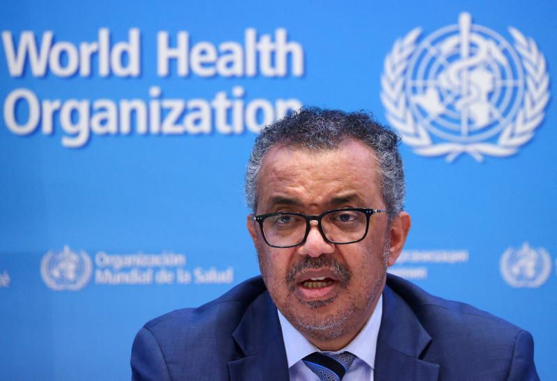 Tedros Adhanom Ghebreyesus, Director-General of the World Health Organization (WHO), speaks during a news conference in Geneva, Switzerland, December 20, 2021.
