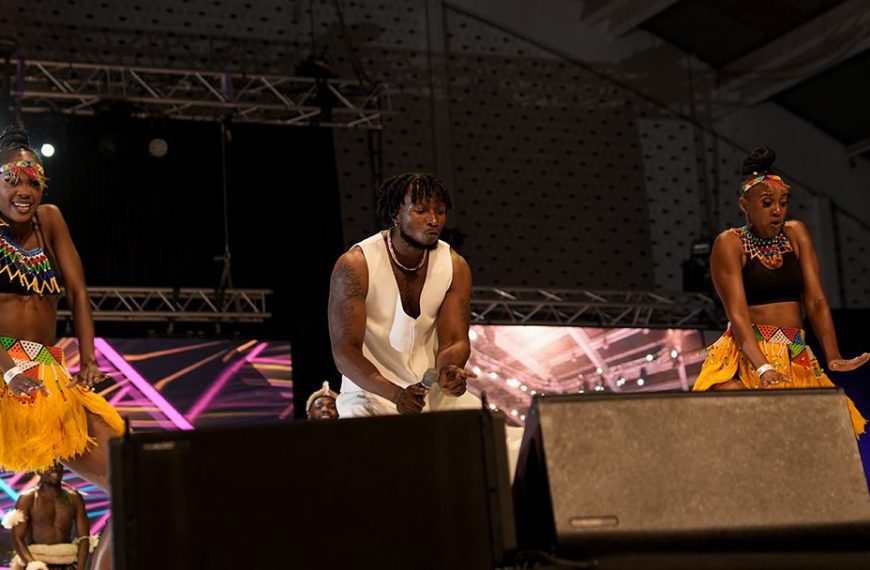 Jiti star Baba Harare performing at the National Arts Merit Awards (NAMA Awards 2024) ceremony on Saturday 24th February 2024.