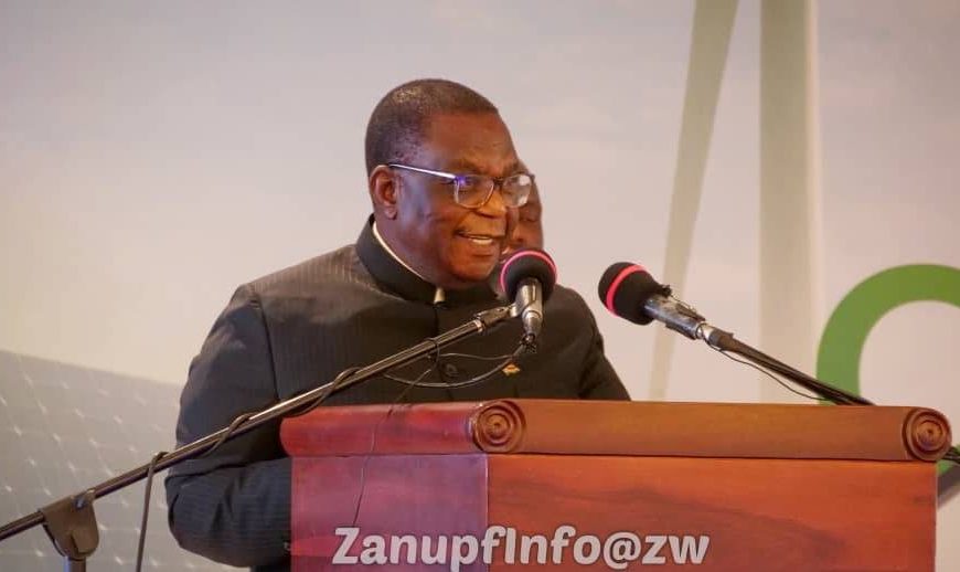 Zimbabwe Vice President Constantino Chiwenga addressing delegates at the International Renewable Energy Conference and Expo held in Victoria Falls on Friday 01 March 2024.