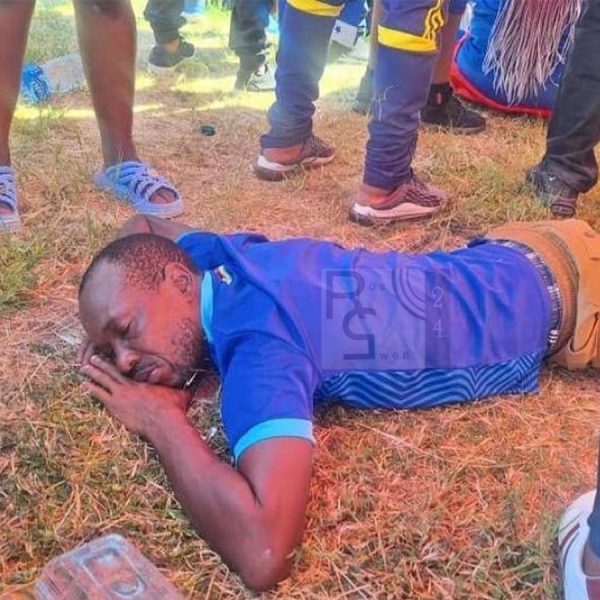 Dynamos FC fan wailing after a Chibuku Super Cup final loss to Ngezi Platinum Stars at Baobab Stadium in Mhondoro, Zimbabwe.