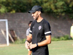 Home 7 Montenegro coach Predrag Jaredic conducts training for Chinese Super League side Qingdao Hainlu FC Under 21 side.