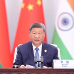 China President Xi Jinping at the Shanghai Cooperation Organization Plus meeting on Monday 1st September 2025.