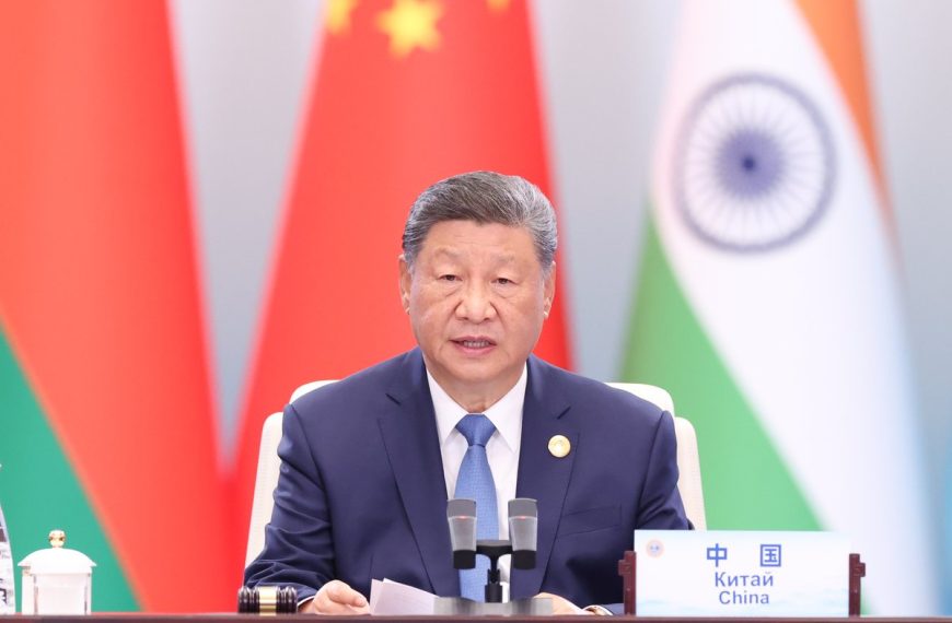 China President Xi Jinping at the Shanghai Cooperation Organization Plus meeting on Monday 1st September 2025.