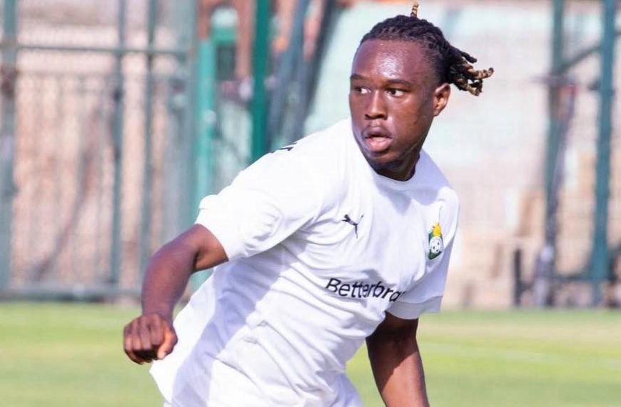Zimbabwe international Sean Fusire in action during a national team training camp in March 2025.